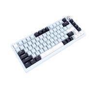 VBESTLIFE Teclado Mecánico Inalámbrico, Diseño 75%, 81 Teclas, Bluetooth, 2,4 GHz, USB, Retroiluminado RGB con Interruptor Azul Pom, para Videojuegos, PC y Portátil (Islandia Azul)