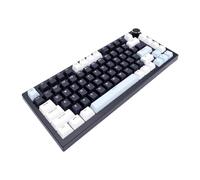 VBESTLIFE Teclado Mecánico Inalámbrico, Diseño 75%, 81 Teclas, Bluetooth, 2,4 GHz, USB, Retroiluminado RGB con Interruptor Azul Pom, para Videojuegos, PC y Portátil (Azul Oscuro y Negro)