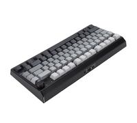 VBESTLIFE Teclado Mecánico Inalámbrico, Teclado Personalizado Intercambiable en Caliente de 79 Teclas con Perilla, 20 Efectos de Iluminación, 3 Modos BT con Cable de 2,4 GHz, para Trabajos (Negro