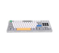 VBESTLIFE Teclado Mecánico LCD AI, Teclado USB de Gaming con Cable Intercambiable en Caliente de 78 Teclas con Interruptor Rojo de Montaje de Junta, Interruptor Lineal para PC