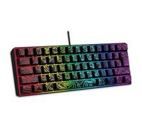 VBESTLIFE Teclado Mecánico para Juegos 60%, Teclado Ergonómico Compacto con Cable de 61 Teclas con Retroiluminación RGB, para PC Portátil de Escritorio (Black)
