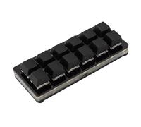 VBESTLIFE Teclado mecánico para juegos de 12 teclas, teclado con una mano, teclado OSU con cable USB C, teclado programable intercambiable en caliente para Linux, para OS X, para Win (negro)