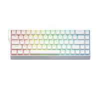 VBESTLIFE Teclado Mecánico para Juegos Inalámbrico 60%, Teclado para Juegos RGB Trimodo USB/BT5.0/2,4G con Teclas PBT Impresas Laterales (White)