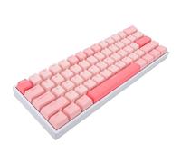 VBESTLIFE Teclado Mecánico RGB Inalámbrico de 3 Modos, Compacto de 61 Teclas Intercambiables en Caliente con Interruptor Azul, BT 5.0 2.4G USB C con Cable para PC Portátil para Juegos (Pink)