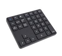 VBESTLIFE Teclado Numérico Bluetooth, Teclado Numérico Inalámbrico 2,4G, Teclado Numérico Externo Recargable USB C de 35 Teclas, Teclado de Entrada de Datos Financieros (Black)