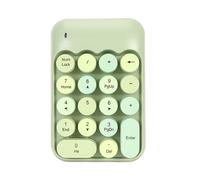 VBESTLIFE Teclado Numérico Inalámbrico 2,4G, Tapa de Tecla Redonda Colorida Retro, Poco Ruido, Plug and Play, Diseño Ergonómico