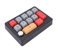 VBESTLIFE Teclado Numérico Mecánico, Teclado Numérico Programable Macro de Intercambio en Caliente de 12 Teclas con Retroiluminación RGB y Perilla de Joystick, para Wins 7, 8, 10, para OS (Black)