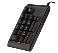 Vbestlife Teclado numérico USB, teclado numérico portátil de 19 teclas, 3 colores, mini teclado numérico con cable, teclado mecánico para juegos para computadora portátil de escritorio PC