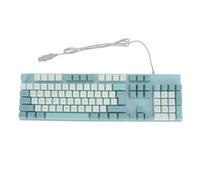 VBESTLIFE Teclado para Juegos con Cable, Teclado para Juegos con Cable con Retroiluminación LED RGB, Teclado de Intercambio en Caliente de 104 Teclas, para Jugadores de PC, (Cielo Azulado)