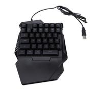 VBESTLIFE Teclado para Juegos con una Mano, Teclado Compacto Portátil con Cable USB Ergonómico Retroiluminado RGB de 35 Teclas con Reposamuñecas para PC y Portátil