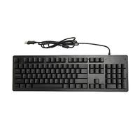 VBESTLIFE Teclado para Juegos Retroiluminado RGB con Interruptor Mecánico de 104 Teclas, Rollover de Tecla N, Conexión USB, Ampliamente Compatible con PC, (Interruptor Verde (Teclas Negras))