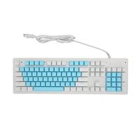 VBESTLIFE Teclado para Juegos Retroiluminado RGB con Interruptor Mecánico de 104 Teclas, Rollover de Tecla N, Conexión USB, Ampliamente Compatible con PC, (Interruptor Rojo (Teclas Azules