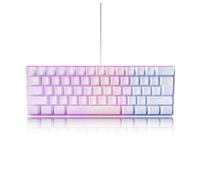 VBESTLIFE Teclado para Juegos RGB de 61 Teclas, Teclado de Computadora Retroiluminado RGB con Sensación Mecánica con Cable USB con 25 Teclas sin Conflicto, para Trabajo y Juegos