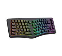 VBESTLIFE Teclado Retroiluminado RGB con Cable Compacto de 69 Teclas, Teclado Ergonómico para Juegos para PC Portátil Compatible con W IN, Cable Tipo C Desmontable