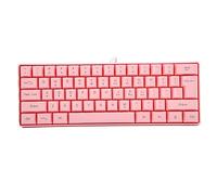 VBESTLIFE Teclado retroiluminado V700 RGB, 61 Teclas, Teclado Iluminado mecánico para Juegos USB con Cable para computadoras portátiles y de Escritorio, Rosa