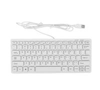 VBESTLIFE Teclado USB de 78 Teclas con Diseño Ergonómico Compacto (White)