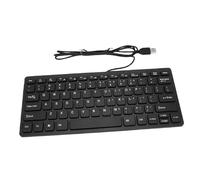VBESTLIFE Teclado USB, Teclado Inalámbrico de 78 Teclas con Interruptor Silencioso (Black)