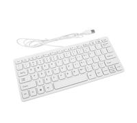 VBESTLIFE Teclado USB, Teclado Inalámbrico de 78 Teclas con Interruptor Silencioso (White)