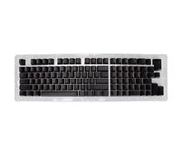 VBESTLIFE Teclas, Juego de 117 Teclas Teclas Personalizadas Perfil OEM Color Sólido OPQ Teclas Opacas Reemplazo Compatible 61/64/68/71/78/82/84/87 Teclas Teclado Mecánico(Letra roja Negra)