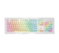 VBESTLIFE Teclas Personalizadas de 104 Teclas, Teclas de Teclado de Ordenador Ergonómico de Material PBT, Juego de Teclas de Teclado Mecánico Translúcido Universal