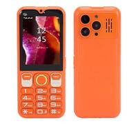 VBESTLIFE Teléfono 2G Desbloqueado, Teléfono Celular con Botones Táctiles Grandes con 3 Ranuras para Tarjetas SIM, Pantalla de 2,8 Pulgadas, Tecla SOS, Batería de 3600 MAh (Orange)