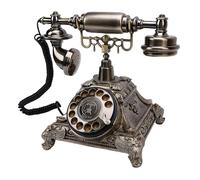VBESTLIFE Teléfono Antiguo, Teléfono Fijo de Estilo Europeo, Teléfono Antiguo para la Decoración del Hotel en Casa, con Memoria de 32 GB (Color latón Antiguo.)