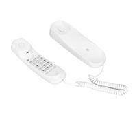 VBESTLIFE Teléfono con Cable Básico para Montar en la Pared, No Requiere Alimentación de CA, Teléfono Fijo con Cable para el Hogar, Oficina, Hotel, Baño, Escuela, Ascensor