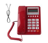 Vbestlife Teléfono con Cable con identificador de Llamadas, rellamada DTMF/FSK, teléfono Fijo de Escritorio, teléfono Fijo para la Oficina del Hotel en casa, con Altavoz, Pantalla