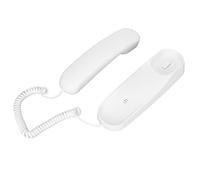 VBESTLIFE Teléfono con Cable con Teclado Iluminado y Remarcación del último Número, Teléfono Fijo Montable en la Pared con Función de Pausa para el Hogar y la Oficina (Blanco)