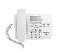 VBESTLIFE Teléfono con Cable, teléfono del KX-T7001 FSK/DTMF para usuarios privados con Pantalla de Calendario LCD con función Flash, función de rellamada y función de código de área.