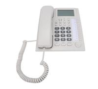 VBESTLIFE Teléfono con Llave Grande, Pantalla LCD de 16 Dígitos de 2 Pulgadas, Identificador de Llamadas, Teléfono Fijo con Cable con Bloqueo de Llamadas y Lista Negra de 32 Grupos, para