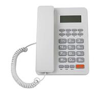 VBESTLIFE Teléfono de Escritorio con Cable y Cable con DTMF/FSK, Pantalla en inglés para Home Hotel Office.