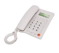 VBESTLIFE Teléfono Fijo con Cable, con Botones Grandes, Ideal para Personas Mayores, con Altavoz, Identificador de Llamadas y Teléfono Fijo para el Hogar, la Oficina o el Hotel. (White)