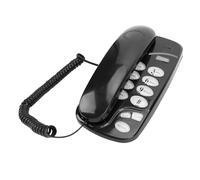 VBESTLIFE Teléfono Fijo con Cable, Teléfono Residencial Montable en la Pared con Función de Silencio de Rellamada Rápida, 3 Opciones de Tono de Llamada, para el Hogar y el Trabajo (Black)