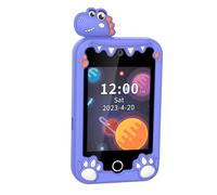 VBESTLIFE Teléfono Inteligente para Niños, Juguete de Aprendizaje con Pantalla Táctil de 2,8 Pulgadas con Cámara Dual y Memoria de 8 GB, Educativo para Niños y Niñas (Dinosaurio Morado)
