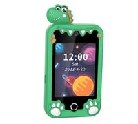 VBESTLIFE Teléfono Inteligente para Niños, Juguete de Aprendizaje con Pantalla Táctil de 2,8 Pulgadas con Cámara Dual y Memoria de 8 GB, Educativo para Niños y Niñas (Dinosaurio Verde)