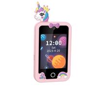 VBESTLIFE Teléfono Inteligente para Niños, Juguete de Aprendizaje con Pantalla Táctil de 2,8 Pulgadas con Cámara Dual y Memoria de 8 GB, Educativo para Niños y Niñas (Caballo Rosa)