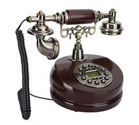 VBESTLIFE Teléfono Retro Antiguo, Resina Teléfonos Vintage de Doble propósito Teléfonos fijos Teléfono Artesanal Decoración Dial Teléfono