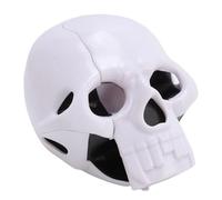 VBESTLIFE Teléfonos Fijos para el Hogar, Teléfono con Cable de Calavera, de Escritorio Retro, de Calavera de Novedad Analógica para Hotel, Tiendas, Fiesta (White)