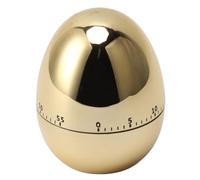 VBESTLIFE Temporizador de Cocina 60 Minutos Modelo de Huevo Despertador Simple y Fácil de Usar Estudio Examen Cuenta Regresiva ABS 8x6.5cm (Gold)