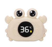 VBESTLIFE Termómetro de Baño, Termómetro de Agua Digital con Alertas de Temperatura para Juguete de Baño, Piscina Cubierta, a Prueba de Agua IP67, Encendido Automático (Beige)