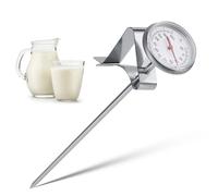 Vbestlife Termómetro de Leche Termómetro de Espuma de Café Termómetro de Líquido Hecho de Acero Inoxidable y ABS Medida Precisa Fácil de Limpiar