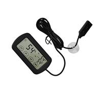 VBESTLIFE Termómetro Higrómetro con Pantalla LCD Súper Sensible para Incubadora de Huevos Tanque de Reptiles Material ABS Negro