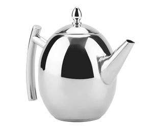 VBESTLIFE Tetera de Acero Inoxidable con Colador de Malla Extraíble, Hervidor de Gran Capacidad de 1500 Ml, Ergonómico y Agarre Cómodo (1500ML)