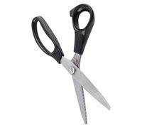 VBESTLIFE Tijeras Dentadas Profesionales de Acero Inoxidable, 7mm, con Borde Redondo/triangular, para Confección, 23cm de Longitud, para Costura Artesanal (5 mm)