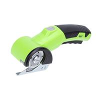 VBESTLIFE Tijeras Eléctricas Inalámbricas, Cortador de Cajas de Cartón Recargable USB con Bloqueo de Seguridad y Luz LED, Cortador de Cartón para Corte de Tela, Cuero, (con 2 cuchillas de 1,5 mm de