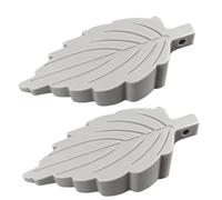 VBESTLIFE Tope de Puerta en Forma de Hoja de 2 Piezas (GREY)