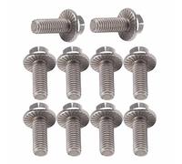 VBESTLIFE Tornillos de Brida de Acero Inoxidable, Pernos de Brida Hexagonales M6 con Arandela Integrada, Sujetadores Resistentes a la Corrosión 304, 10 Piezas para Maquinaria, Electrodomésticos,