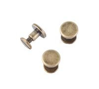 VBESTLIFE Tornillos de Cobre, Remaches de Cabeza Plana Sólida con Tuercas a Prueba de Herrumbre, Hardware de Reparación de Bricolaje de 8 Mm para Ropa de Equipaje, Hallazgos de Artesanía de Cuero