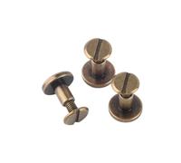 VBESTLIFE Tornillos de Cobre, Remaches de Cabeza Plana Sólida con Tuercas a Prueba de Herrumbre, Hardware de Reparación de Bricolaje de 8 Mm para Ropa de Equipaje, Hallazgos de Artesanía de Cuero